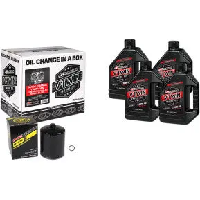 Quick Change Twin Cam Synthetic 20W-50 Oil Change Kit - Black Filter 1