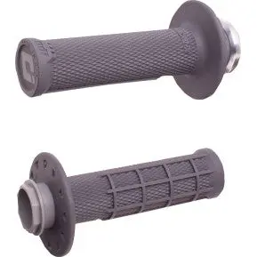 Micro-X Half-Waffle V2 Lock-On Grips - Graphite/Silver 1