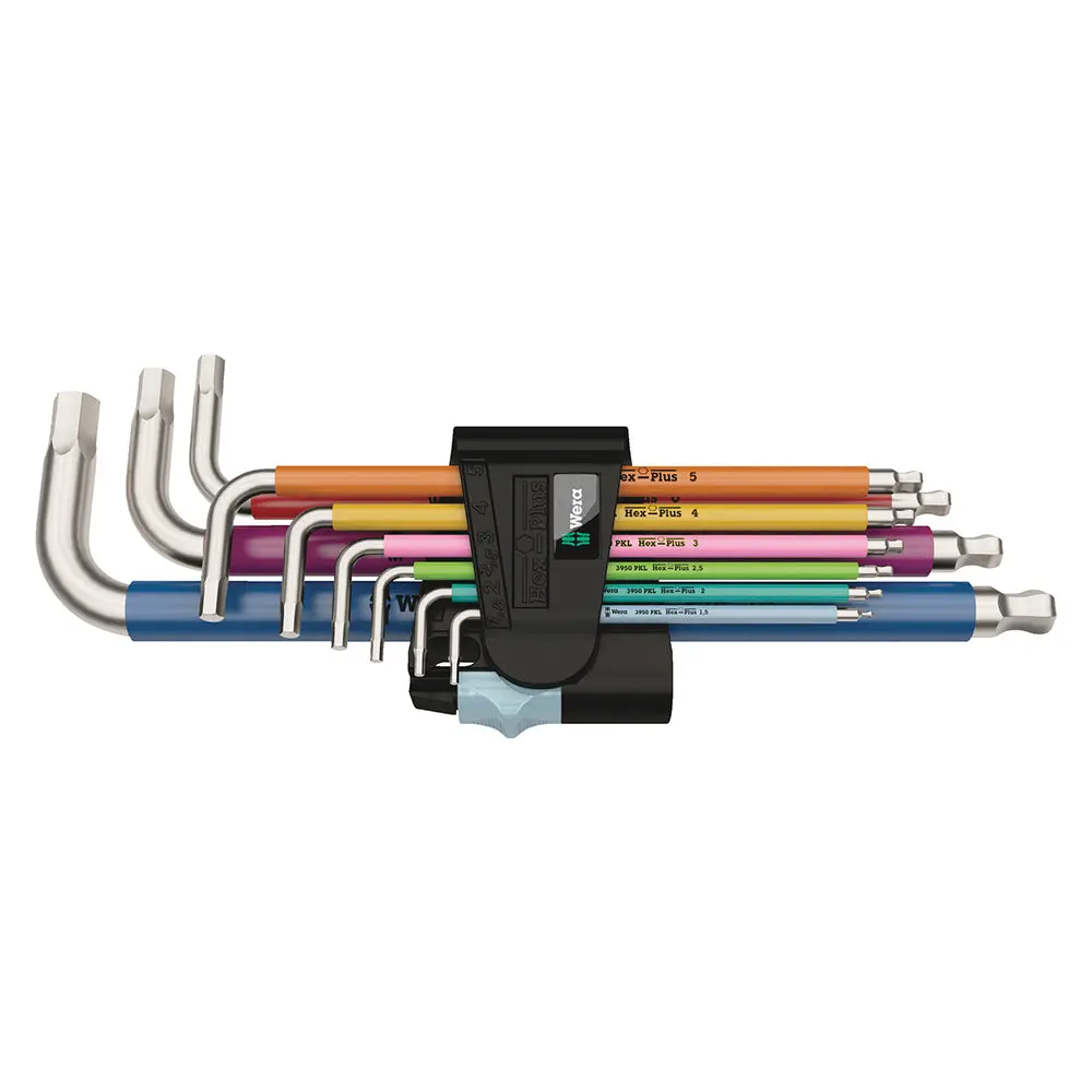 Wera 3950/9 Hex-Plus Multicolour Stainless Metric L-Key Set 1