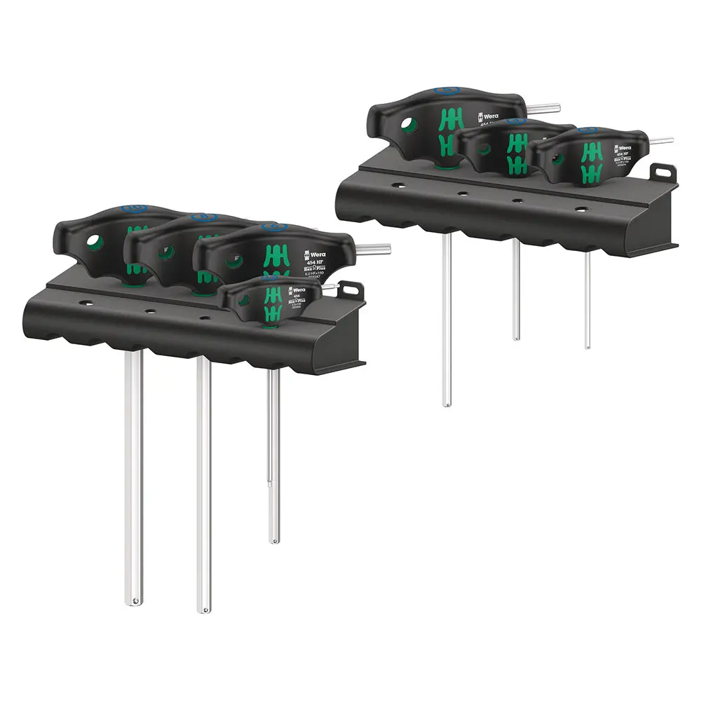 Wera 454/7 T-Handle Hex-Plus T-Handle Holding Function 7 Piece Set 1