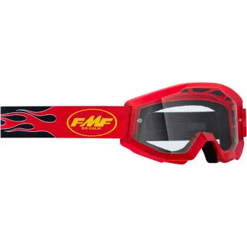 Youth Powercore Goggles - Flame - Red - Clear 1