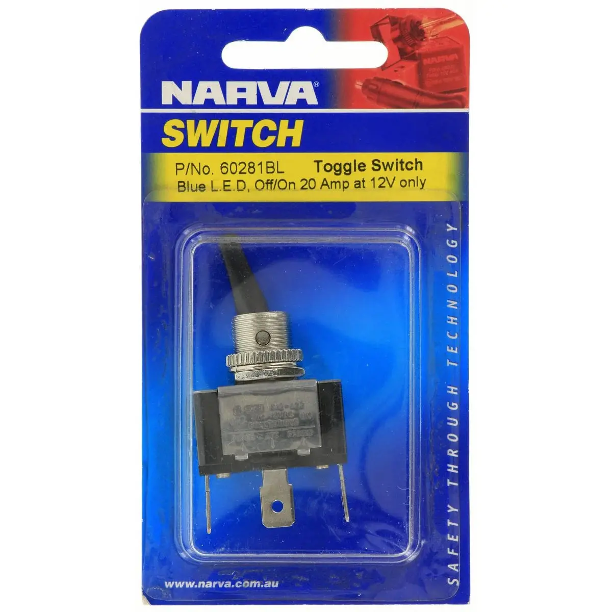Narva | Off/On Heavy-Duty Toggle Switch With Blue Led 1
