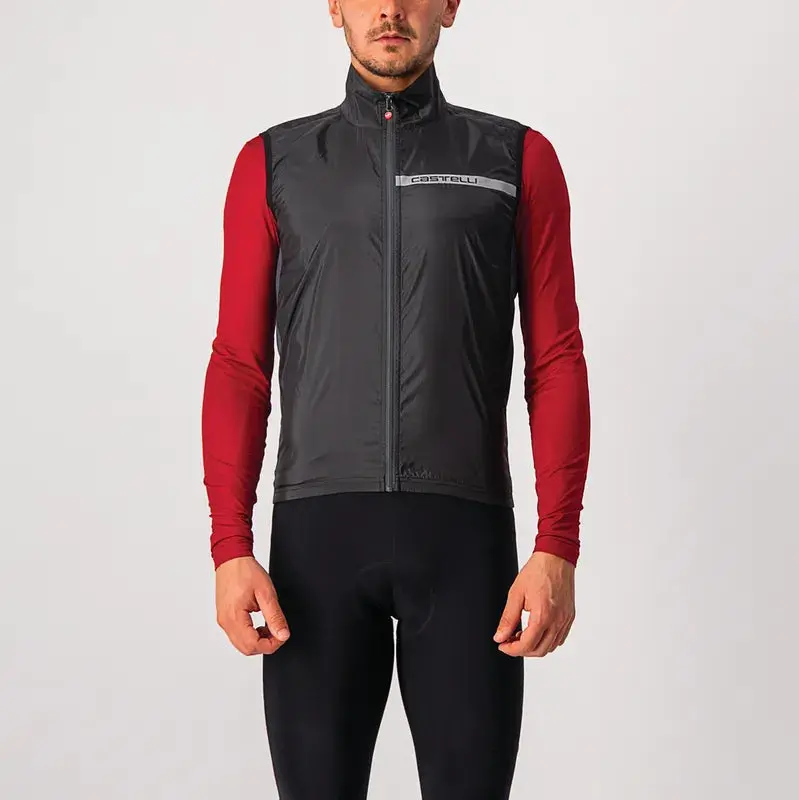 Castelli Squadra Stretch Men's Vest - Silver Gray/Dark Gray 1