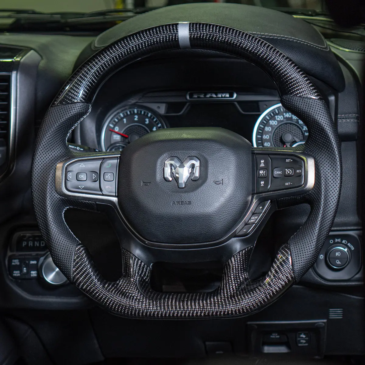 Alpha Series - Carbon Steering Wheel To Suit Ram Dt 1500 2