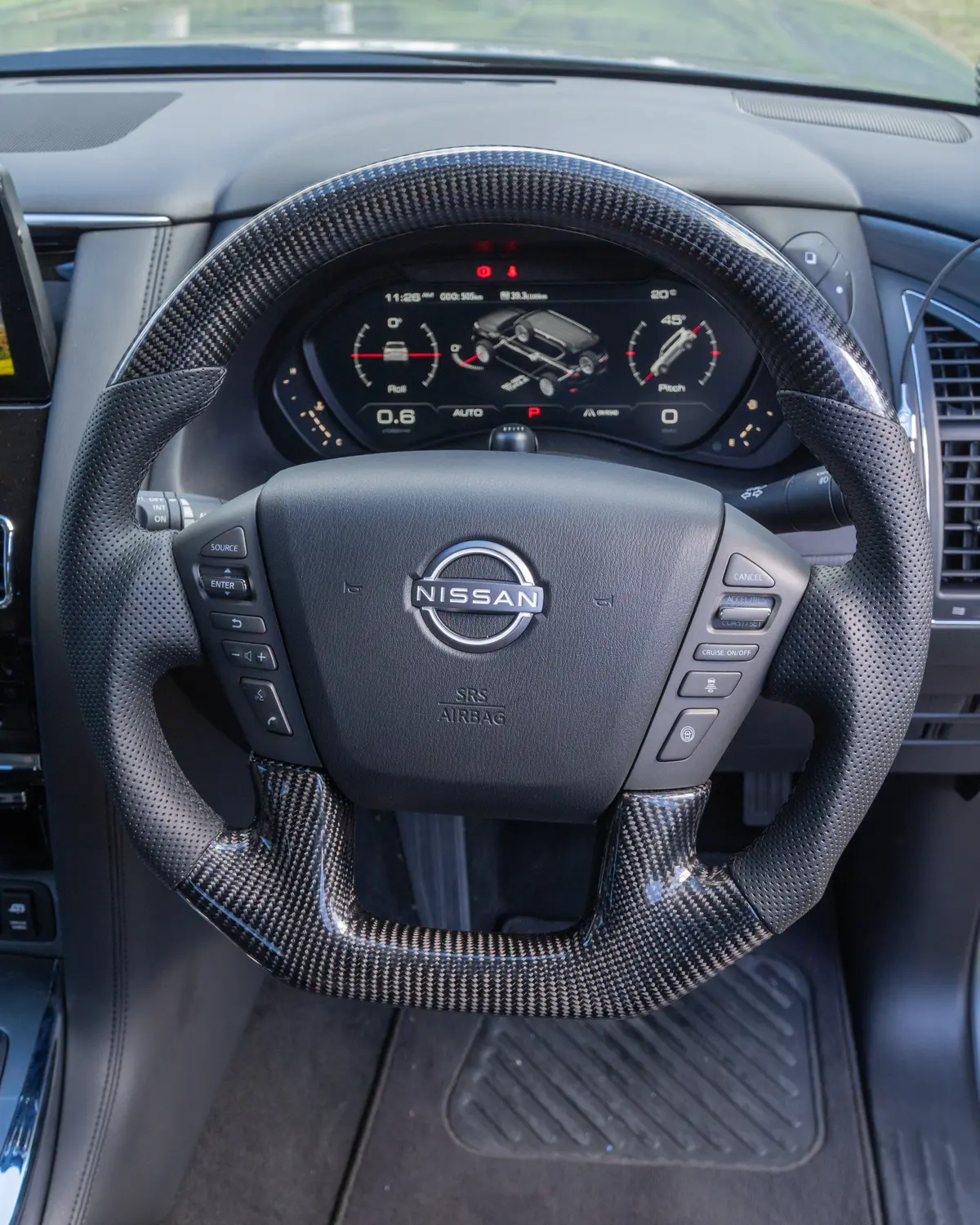 Alpha+ Series - Carbon Steering Wheel To Suit Nissan Y62 Patrol S5 1