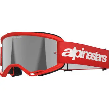 Vision 3 Goggle - Wordmark - Red - Silver Mirror 1