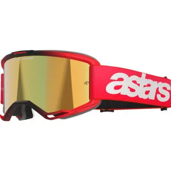 Vision 5 Goggle - Blaze - Red - Gold Mirror 1