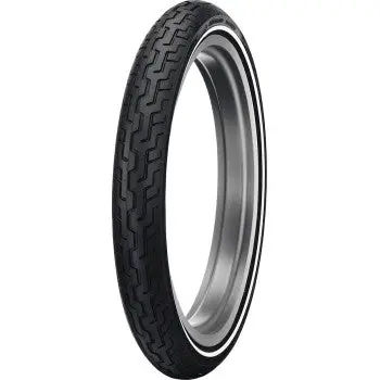 Tire - D402 - Front - Mh90-21 - Narrow Whitewall - 54H 1