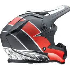 Youth F.I. Helmet - Fractal - Mips -Matte Black/Red - Medium 2