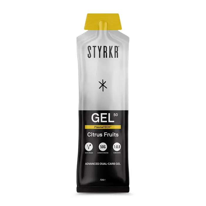 Styrkr Gel50 Dual-Carb Energy Gel Citrus Fruits - Single 1