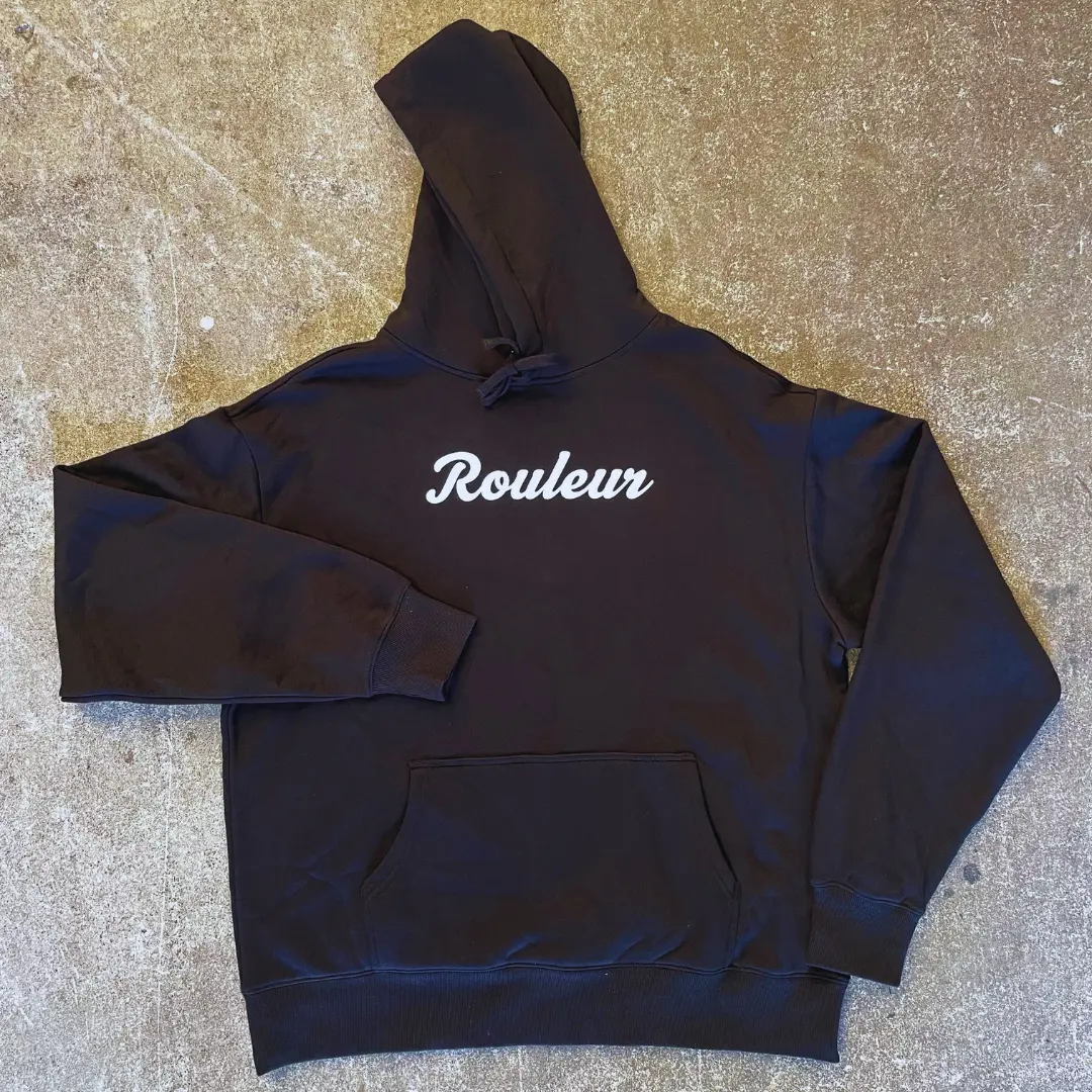 Rouleur Casual Clothing Hoodie With Logo Heavy Duty Black 1