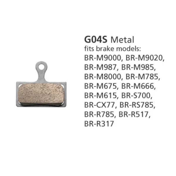 Shimano Brake Pads Disc G04s W/O Fin 2 Piston 1