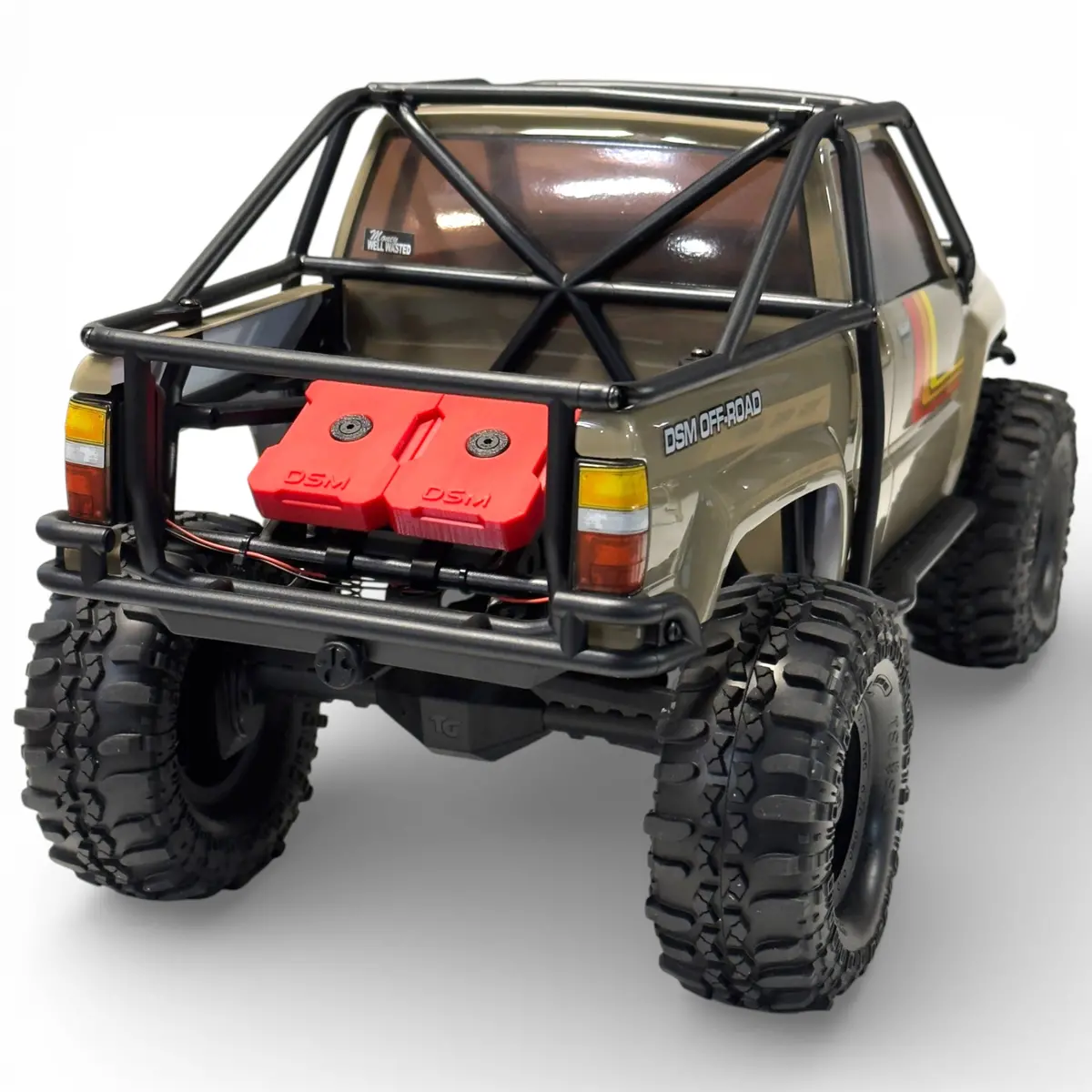 Scale Rear Fuel Containers - Fits Axial® Scx10 Iii 1987 Toyota Sr5 (Stl File) 2