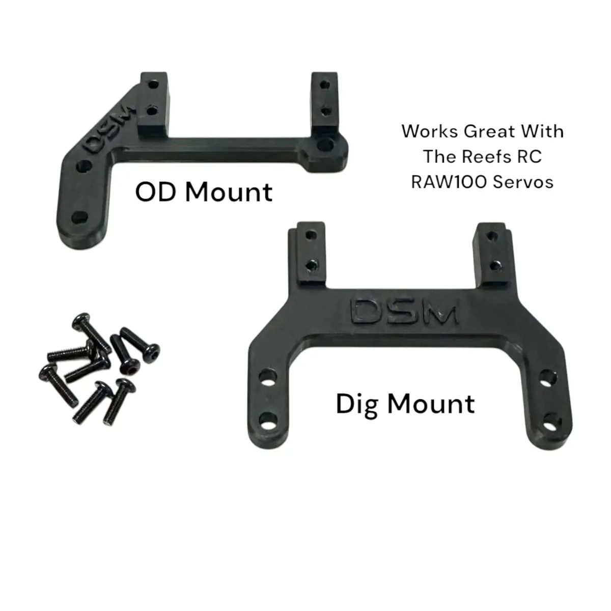 Dig & Od Mounts For Reefs® Raw100 Servos (Fits Vanquish® Vs4-10 W/ Vfd Twin) 1
