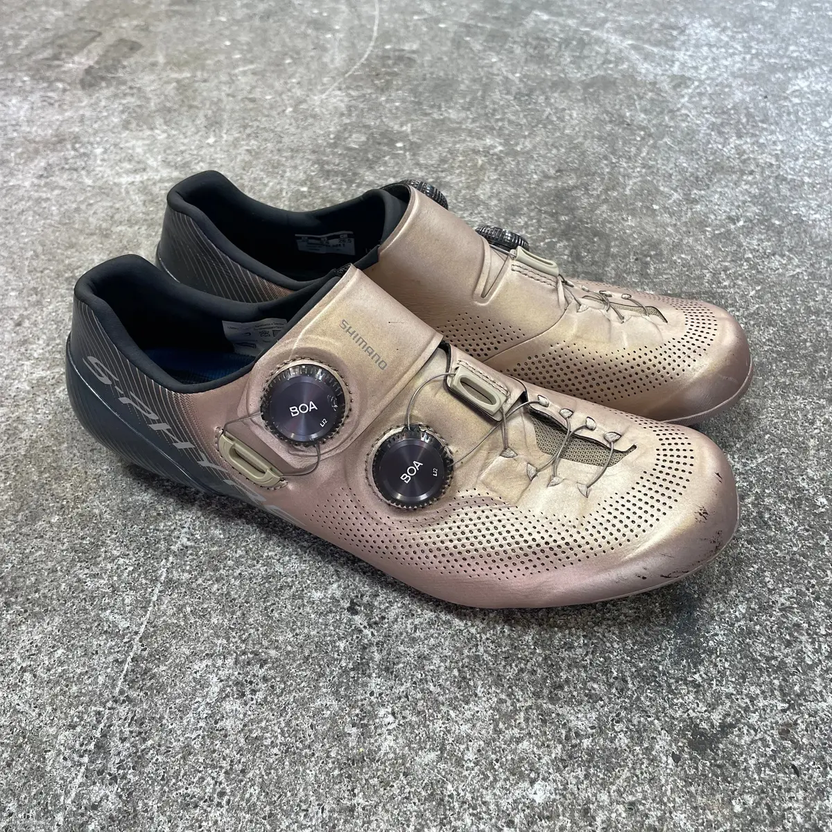 Shimano S-Phyre Rc903 Road Shoes – Champagne (Used) 42 Wide Fit 1