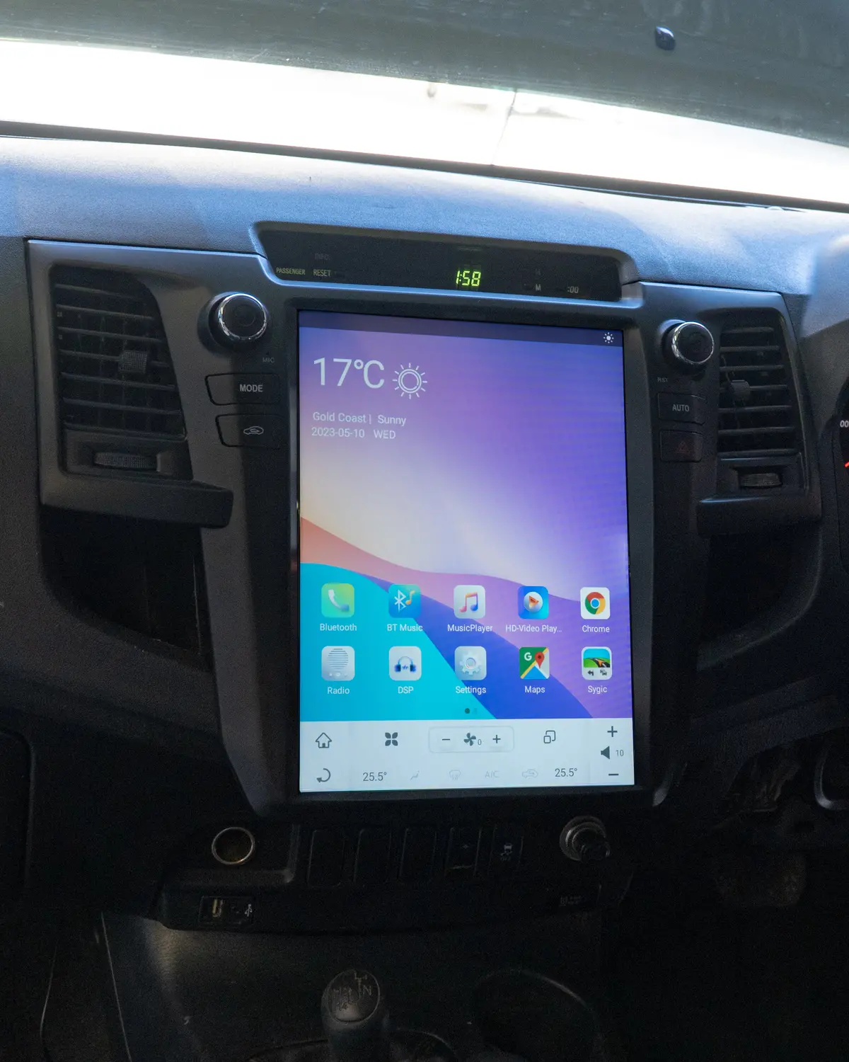 12 Inch Head Unit To Suit N70 Hilux With Digital Air Controls 1
