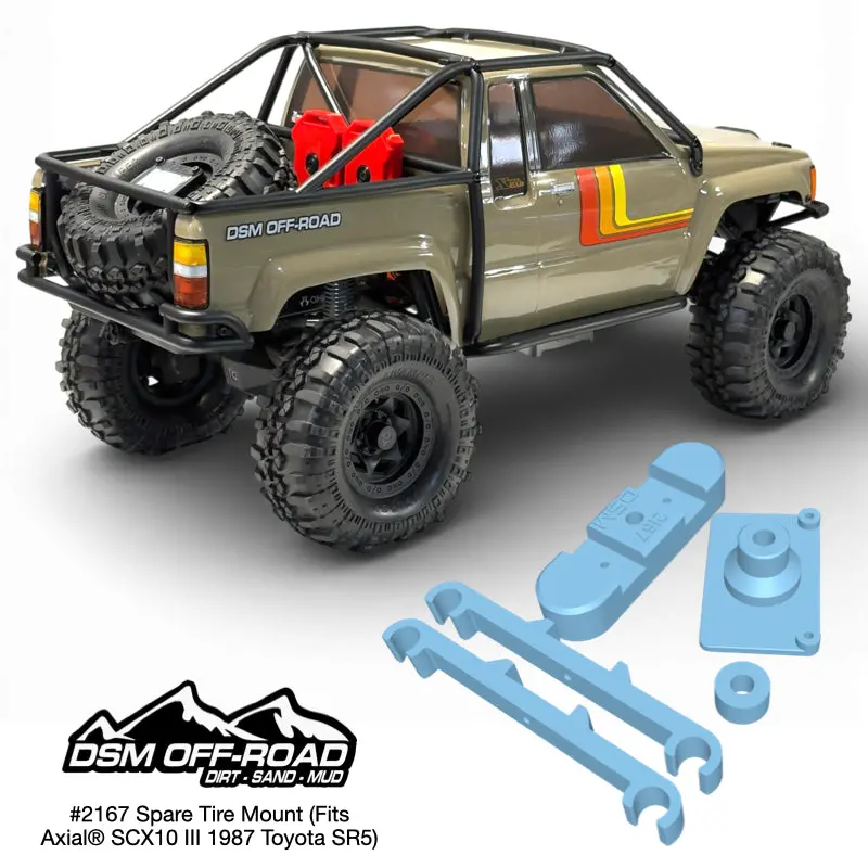 Spare Tire Mount - Fits Axial® Scx10 Iii 1987 Toyota Sr5 (Stl File) 1