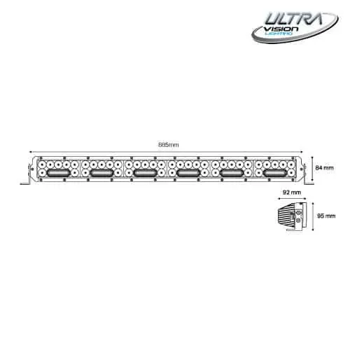 Nitro Maxx 305W 35″ Led Light Bar | Ultra Vision Lighting 4