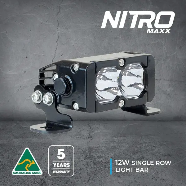 Nitro Maxx 12W 4″ Single Row Light Bar | Ultra Vision Lighting 1