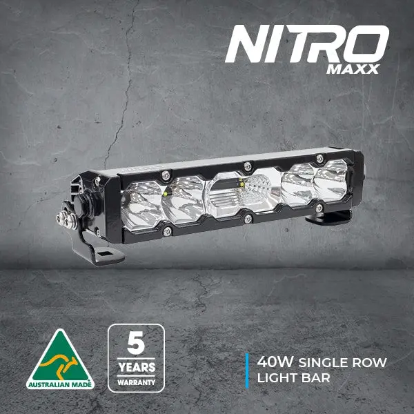 Nitro Maxx 40W 10″ Single Row Light Bar | Ultra Vision Lighting 1