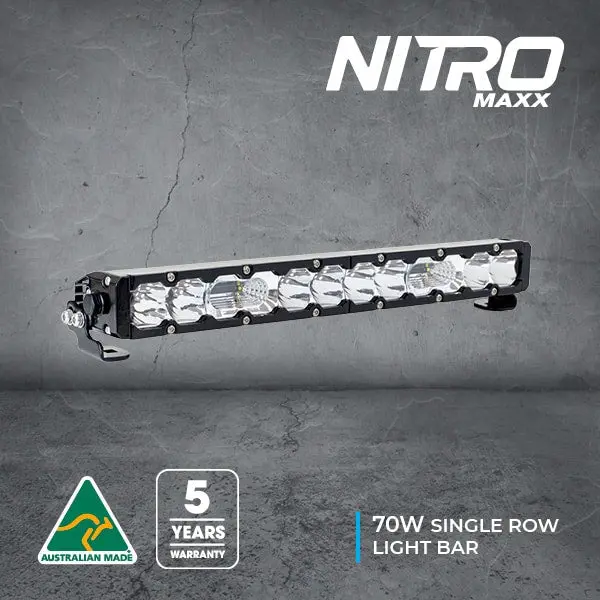 Nitro Maxx 70W 18″ Single Row Light Bar | Ultra Vision Lighting 2