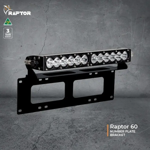 Raptor Light Bar Number Plate Mount | Ultra Vision Lighting 1