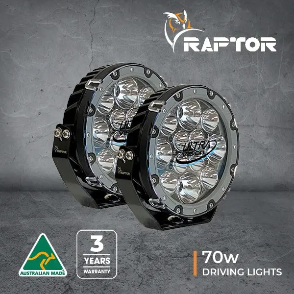 Raptor 70 Led 7″ Driving Light (Pair) | Ultra Vision Lighting 1