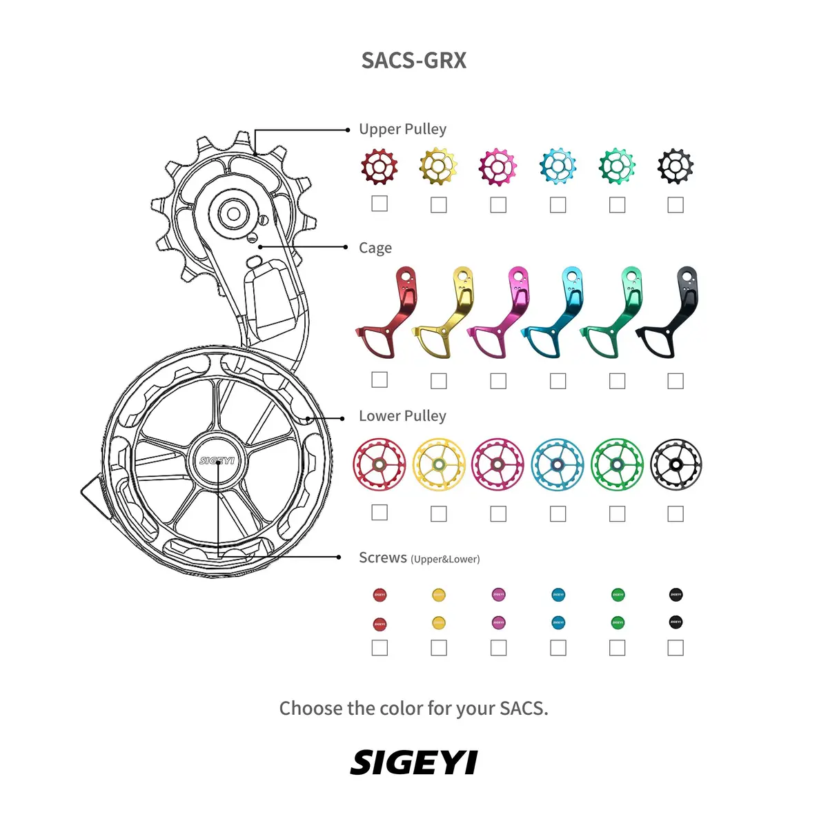 Sigeyi Pulley System  Grx810 Rd810/815 11-34T 1