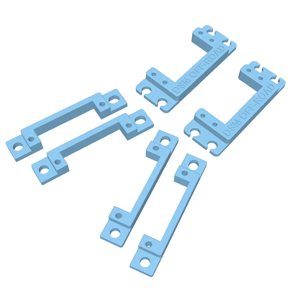 Mini Servo To Full Size Adapters (Standard And Offset) - Works With Reefs® Raw100 (Stl File) 1