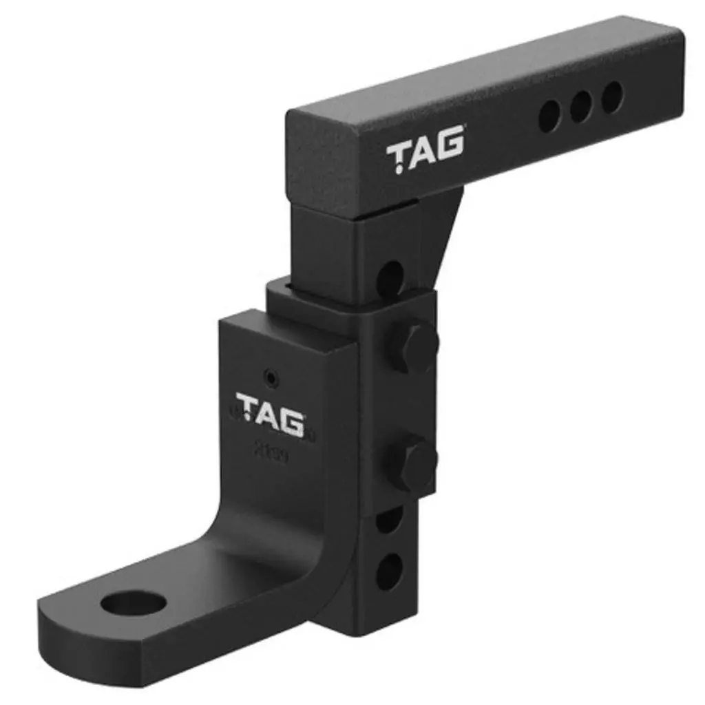 Tag Adjustable Heavy Duty Tow Ball Mount - 90° Face, 50Mm Square Hitch 1