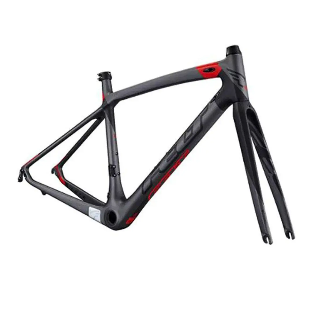 Felt Zw1 Frame Kit 45Cm Matte Obsidian Grey ( Carbon Gloss Fluro Red) 1