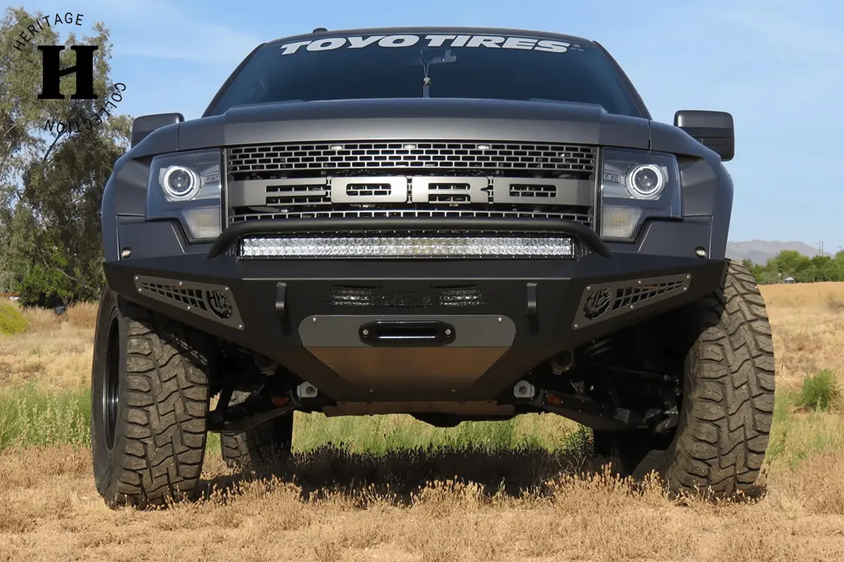 Addoffroad 2010-2014 Ford Raptor Honeybadger Winch Front Bumper | Heritage 1