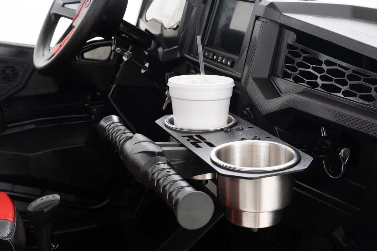 Passenger Grip Handle Dual Cup Holder | Polaris Rzr Turbo R 4 1