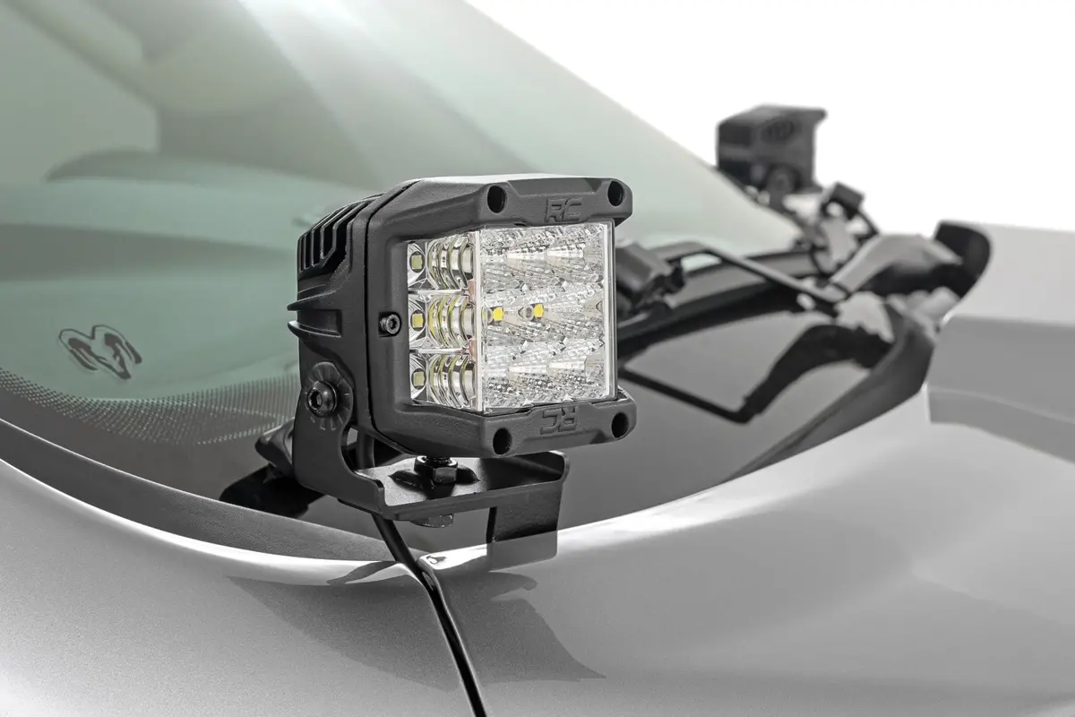 Led Light Kit | Ditch Mount | 2" Black Pair | White Drl | Ram 1500 (19-25) 2