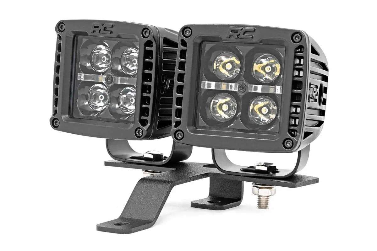 Led Light Kit | Quad | Cowl Mount | 2" Black | White Drl | Jeep Gladiator Jt/Wrangler Jl (18-25) 1