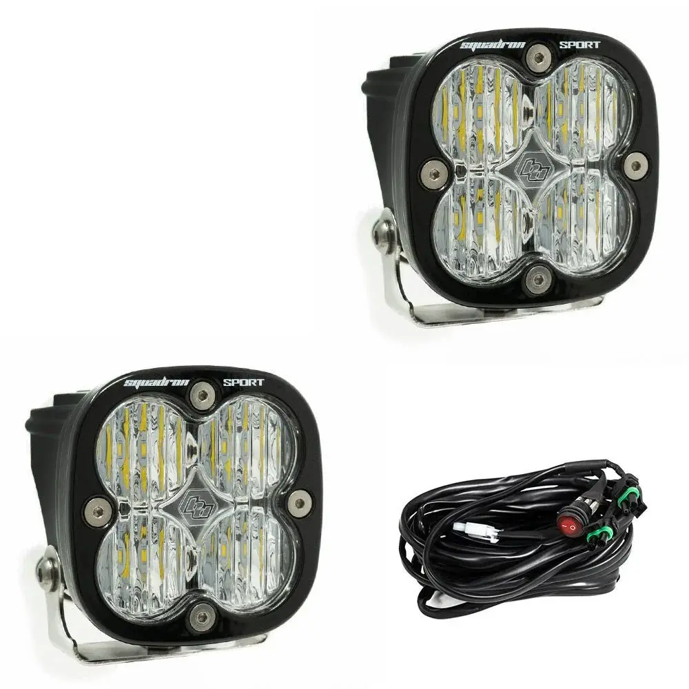 Baja Designs Squadron Sport Black Led Auxiliary Light Pod Pair - Universal 1
