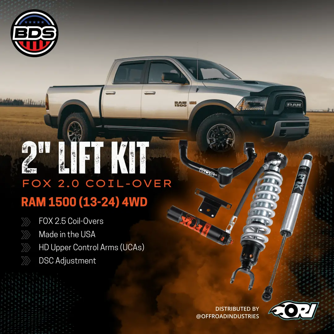 Bds 2 Inch Lift Kit | Fox 2.5 Coil-Over | Ram 1500 (13-24) 4Wd 1