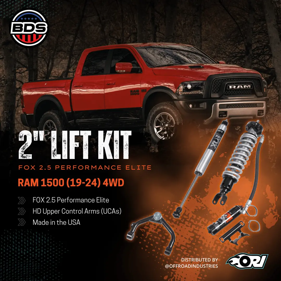 Bds 2 Inch Lift Kit | Fox 2.5 Performance Elite Coil-Over | Ram 1500 (19-26) 4Wd 1