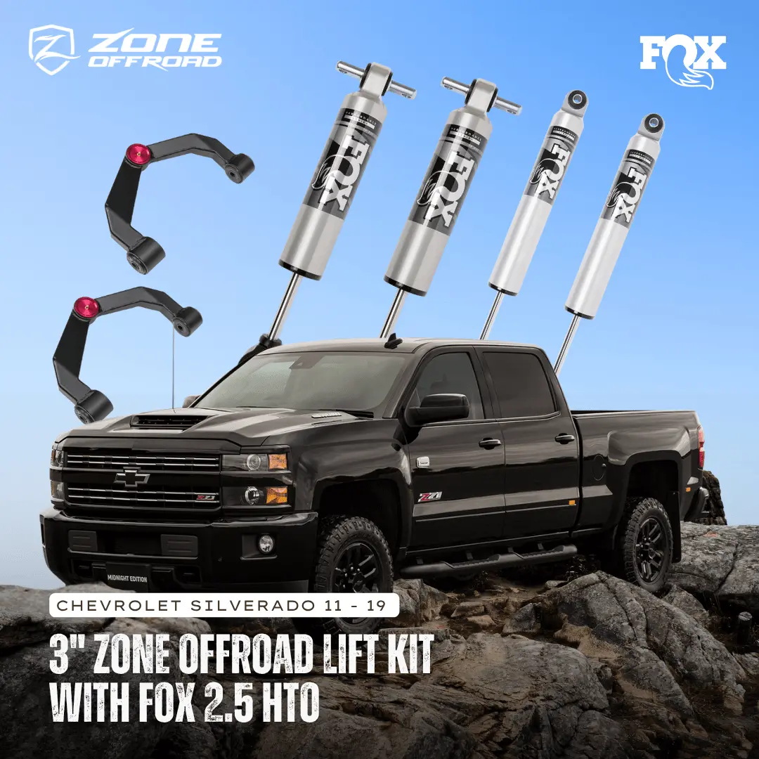 Zone Offroad 3 Inch Lift Kit Fox 2.5 Hto| Chevy/ Gmc Silverado Sierra 2500Hd (11-19) 1