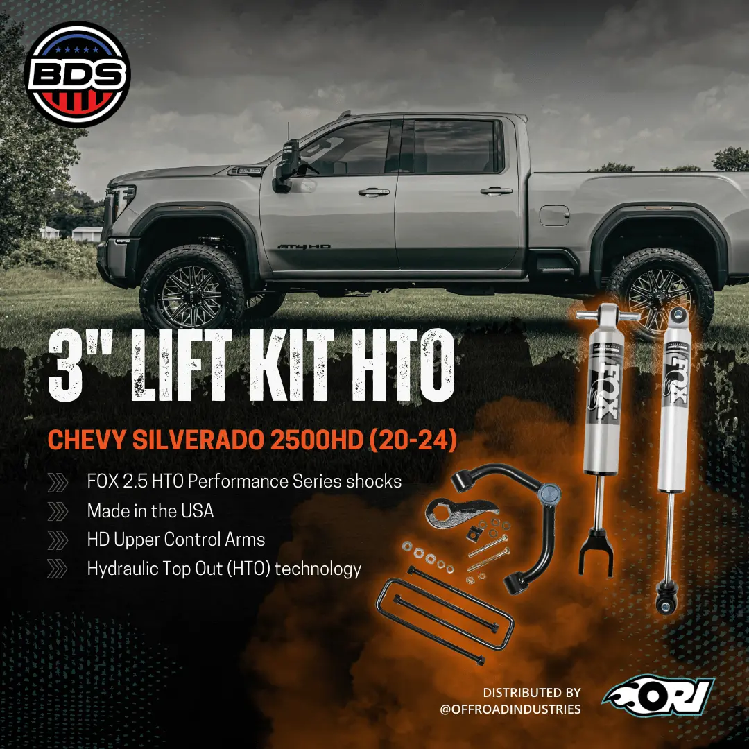 Bds 3 Inch Lift Kit Fox 2.5 Hto| Chevy Silverado 2500Hd (20-26) 2