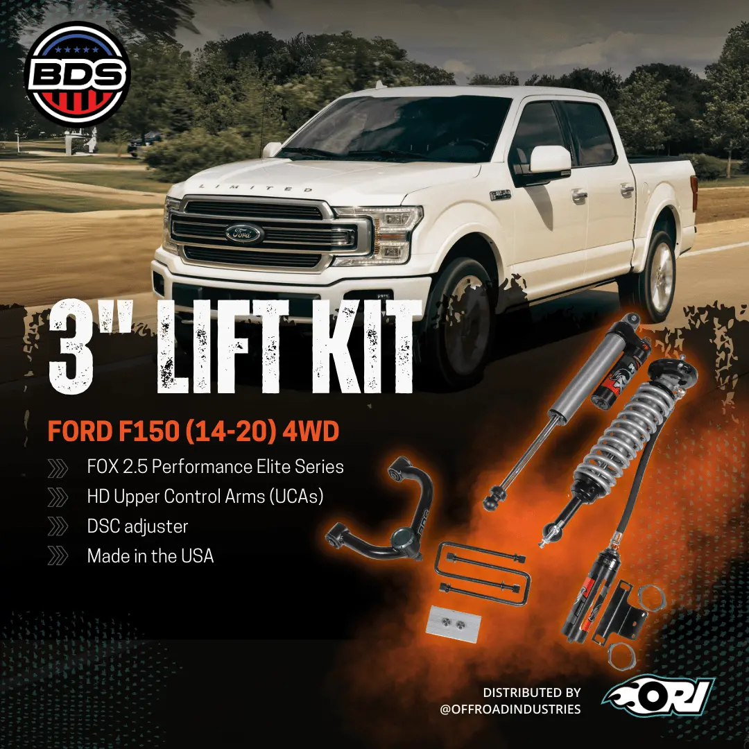 Bds 3 Inch Lift Kit | Fox 2.5 Performance Elite Coil-Over | Ford F150 (14-20) 4Wd 2