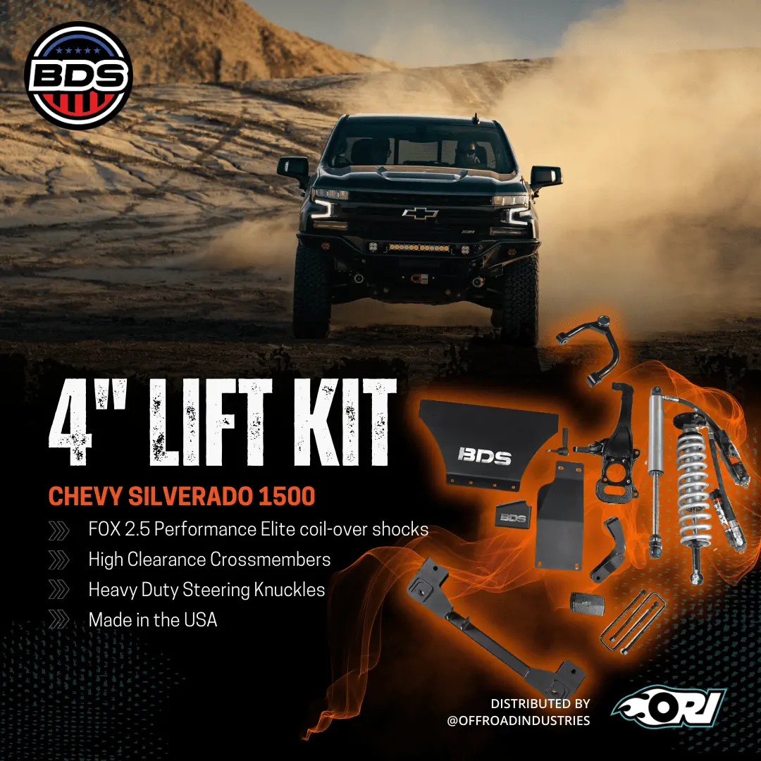 Bds 4 Inch Lift Kit | Fox 2.5 Performance Elite Coil-Over | Chevy Silverado 1500 2019 - 2026 1
