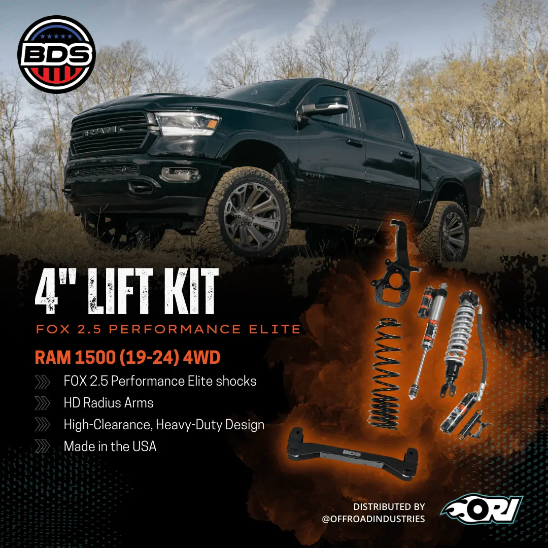 Bds 4 Inch Lift Kit | Fox 2.5 Performance Elite Coil-Over | Ram 1500 (19-24) 4Wd 1