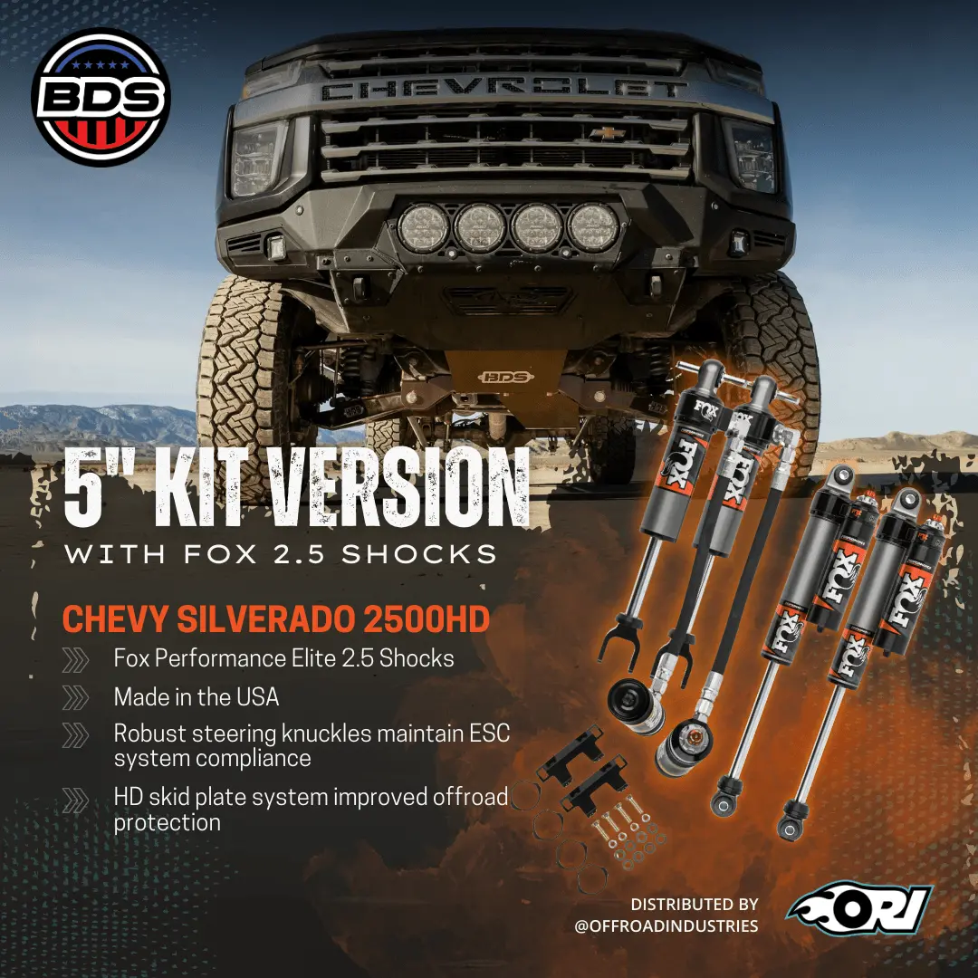 Bds 5 Inch Lift Kit | Fox Performance Elite | Chevy Silverado Or Gmc Sierra 2500Hd/3500Hd (20-26) 2