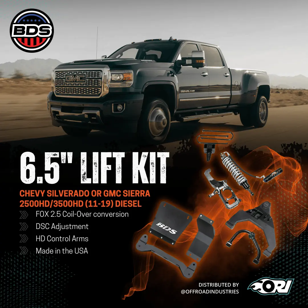 Bds 6.5 Inch Lift Kit | Fox 2.5 Coil-Over Conversion | Chevy Silverado Or Gmc Sierra 2500Hd/3500Hd (11-19) | Diesel 1