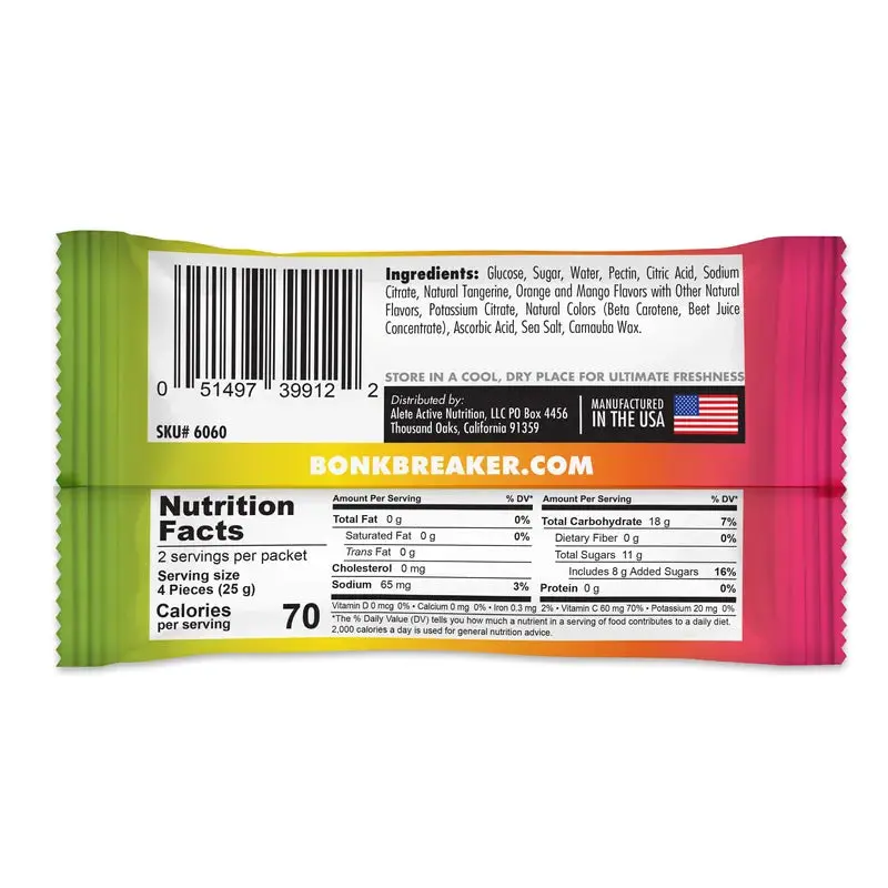 Bonk Breaker Energy Chews Single 50G - Omg (Orange Mango Guava) 2