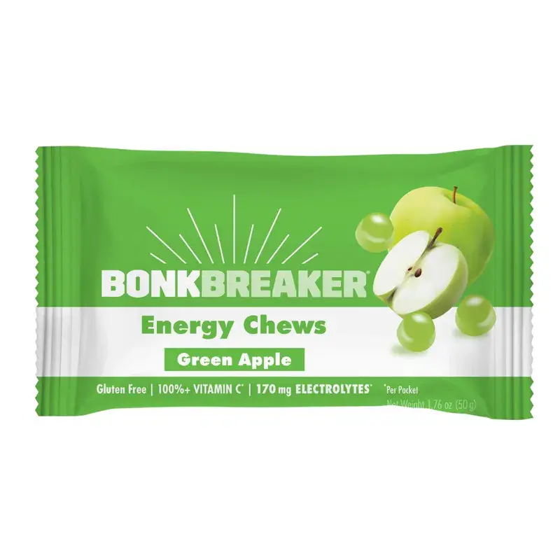 Bonk Breaker Energy Chews Single 50G - Green Apple 1