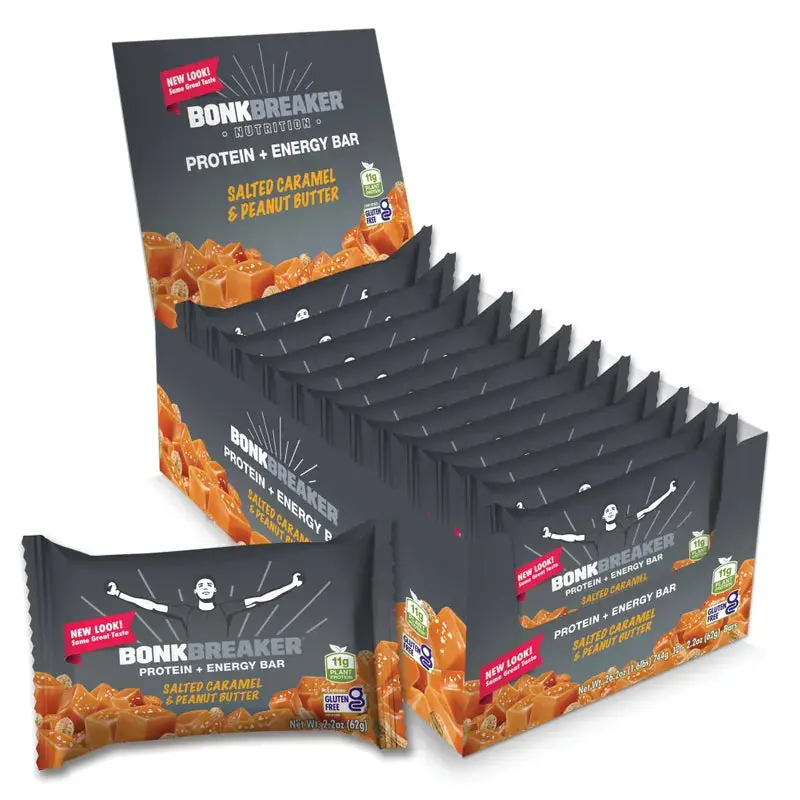 Bonk Breaker Salted Caramel & Peanut Butter Protein + Energy Bars - Box Of 12 1