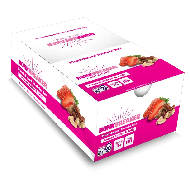 Bonk Breaker Peanut Butter & Jelly Protein + Energy Bars - Box Of 12 1