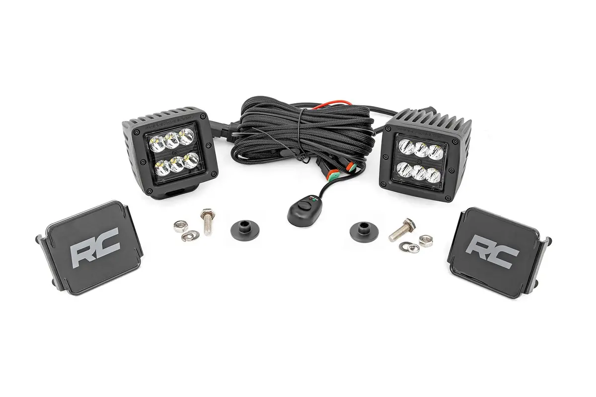 Led Light Kit | Ditch Mount | 2" Black Pair | Spot Pattern | Ford Bronco (21-25) 1